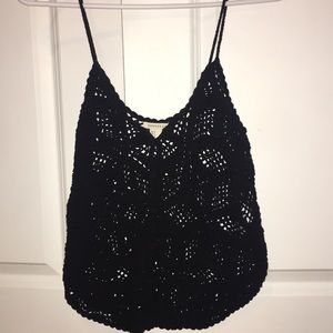 Knitted, button up crop top